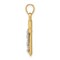14K Two Tone Gold Hollow Crucifix Charm Pendant Jewelry 26 x 12 mm